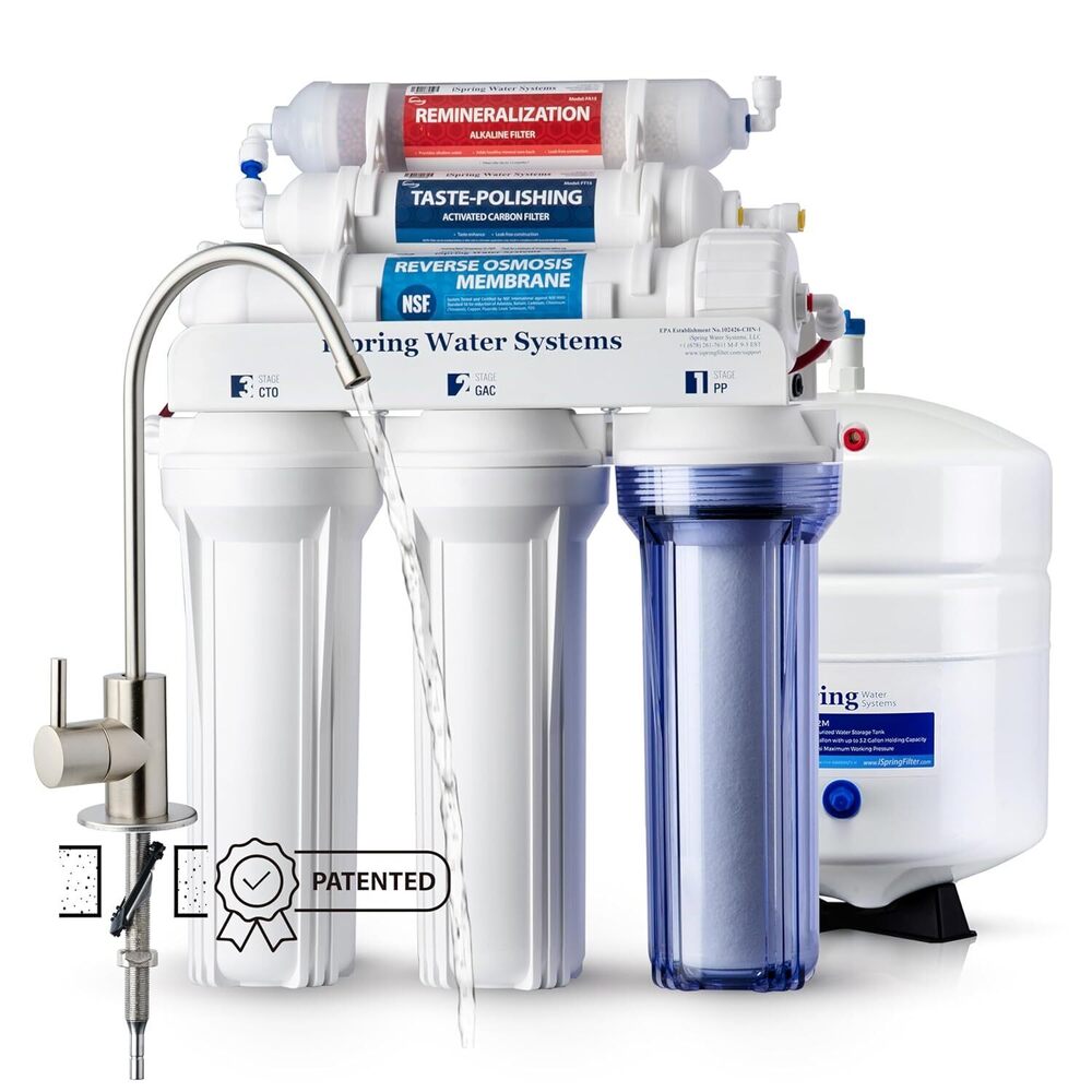 RCC7AK, NSF Certified, 75 GPD, Alkaline 6-Stage Reverse Osmosis System